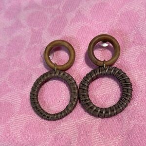 Elegant Brown Hoop Earrings